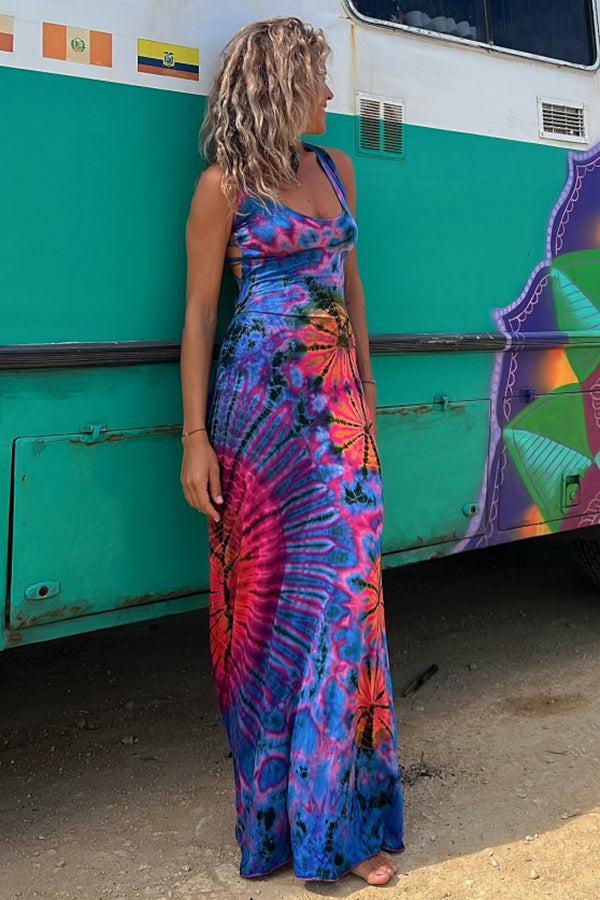 Eliska – Maxi šaty s tie-dye efektem