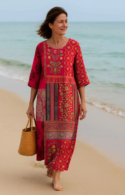 Marlene – Volně střižené Boho-maxi šaty