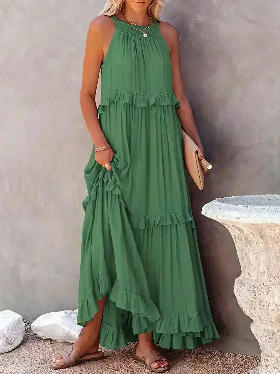 ANETA | Elegantní šaty bez rukávů s volánky