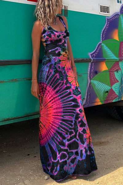 Eliska – Maxi šaty s tie-dye efektem