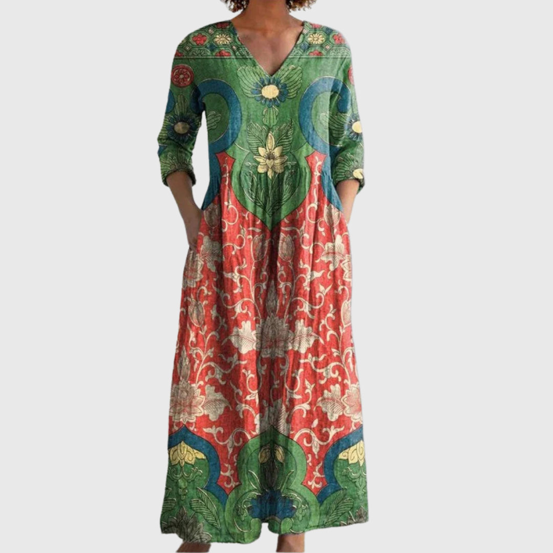 Tara | Elegantní květinové vintage šaty