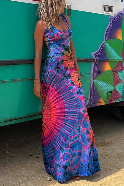 Eliska – Maxi šaty s tie-dye efektem