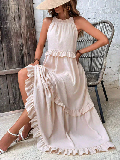 ANETA | Elegantní šaty bez rukávů s volánky