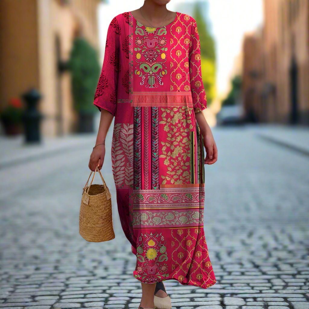 Marlene – Volně střižené Boho-maxi šaty