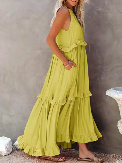 ANETA | Elegantní šaty bez rukávů s volánky