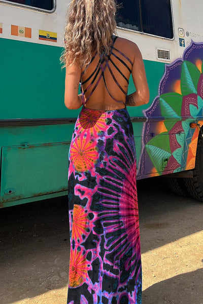 Eliska – Maxi šaty s tie-dye efektem