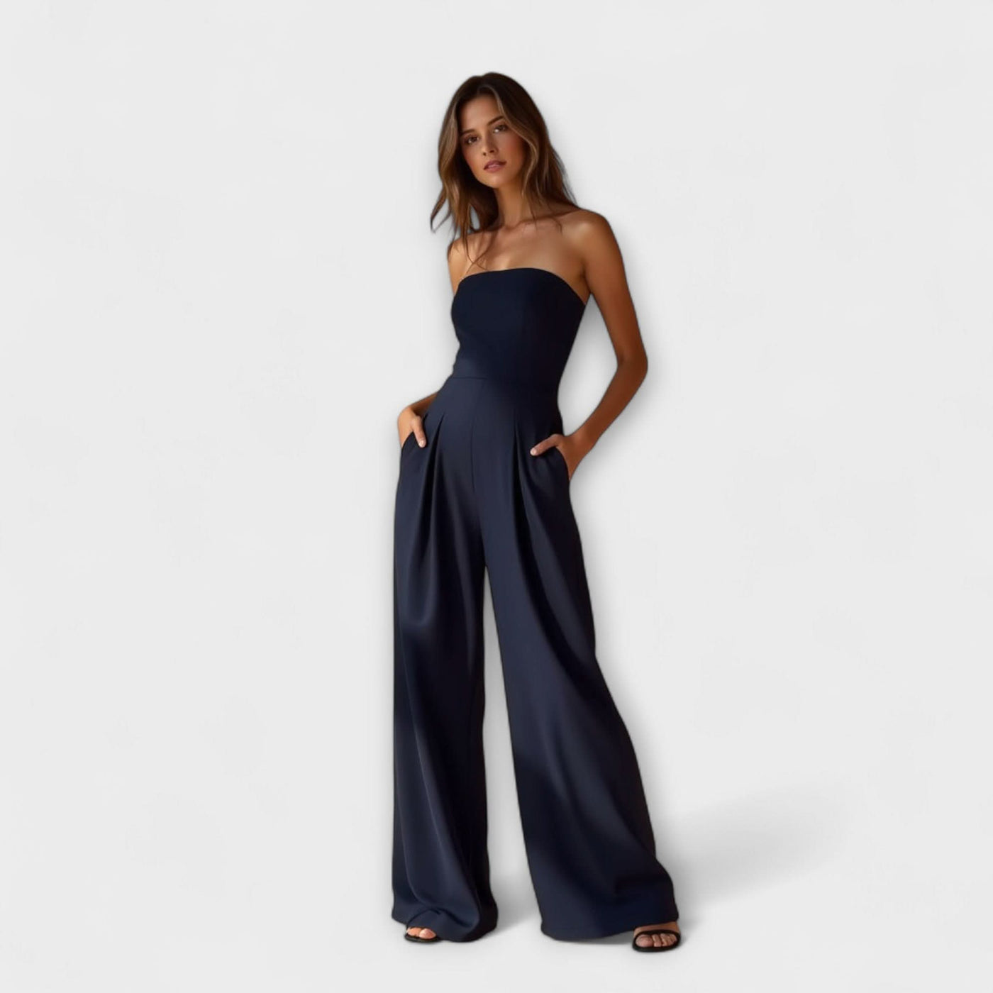 Romana - Elegantní bezramenný overal