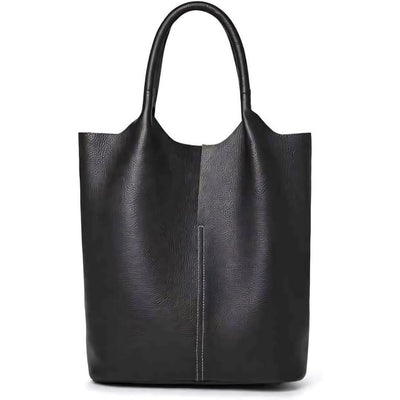 Saga™ – Luxusní světle modrá kabelka typu bucket s koženým efektem
