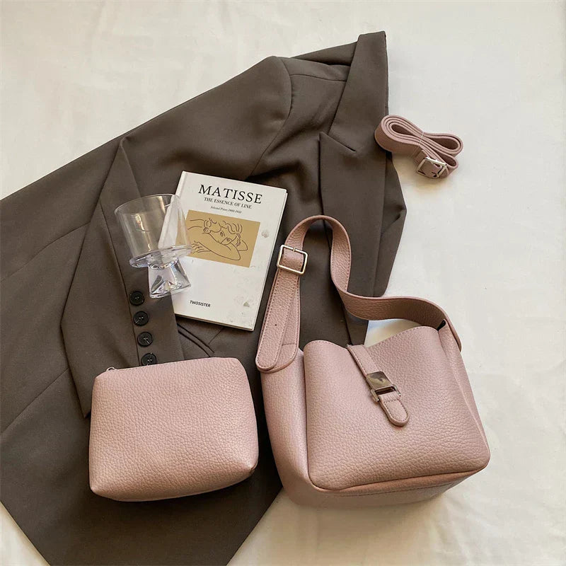 Iris™ – Elegantní taška typu bucket s koženým vzhledem