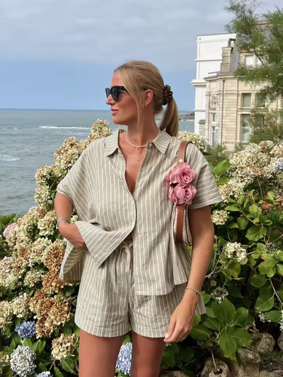 Estelle™ | Krátká pruhovaná souprava pro ženy
