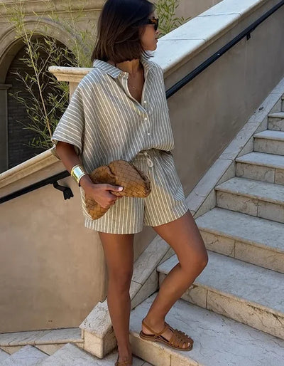 Estelle™ | Krátká pruhovaná souprava pro ženy