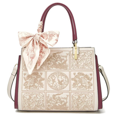 Sylvia™ – Výjimečná crossbody taška s výšivkou a mašlí