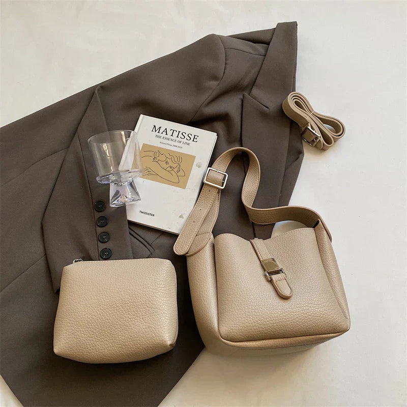 Iris™ – Elegantní taška typu bucket s koženým vzhledem