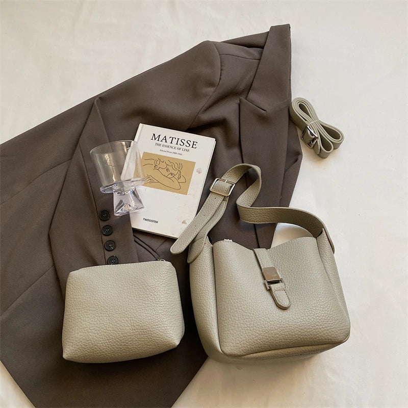 Iris™ – Elegantní taška typu bucket s koženým vzhledem