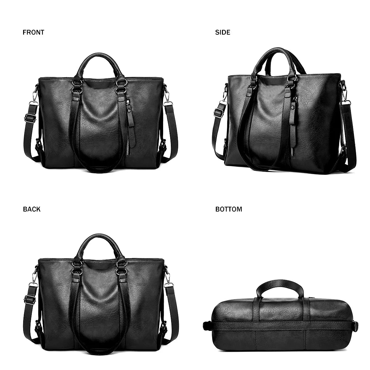 Signe™ | Stylová Velká Kožená Taška Přes Rameno