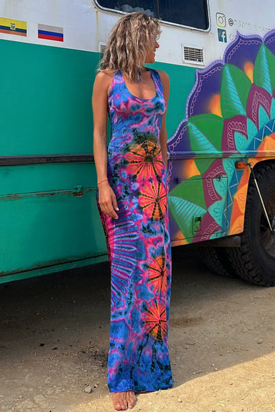 Eliska – Maxi šaty s tie-dye efektem