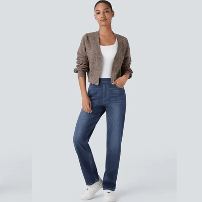 ComfortFit - Elastické a pohodlné kalhoty s vysokým pasem