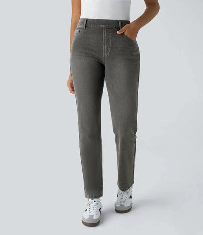 ComfortFit - Elastické a pohodlné kalhoty s vysokým pasem