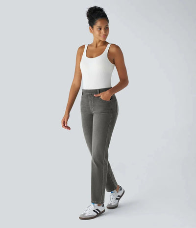 ComfortFit - Elastické a pohodlné kalhoty s vysokým pasem