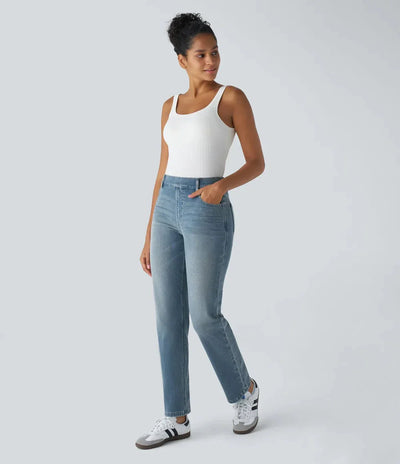 ComfortFit - Elastické a pohodlné kalhoty s vysokým pasem