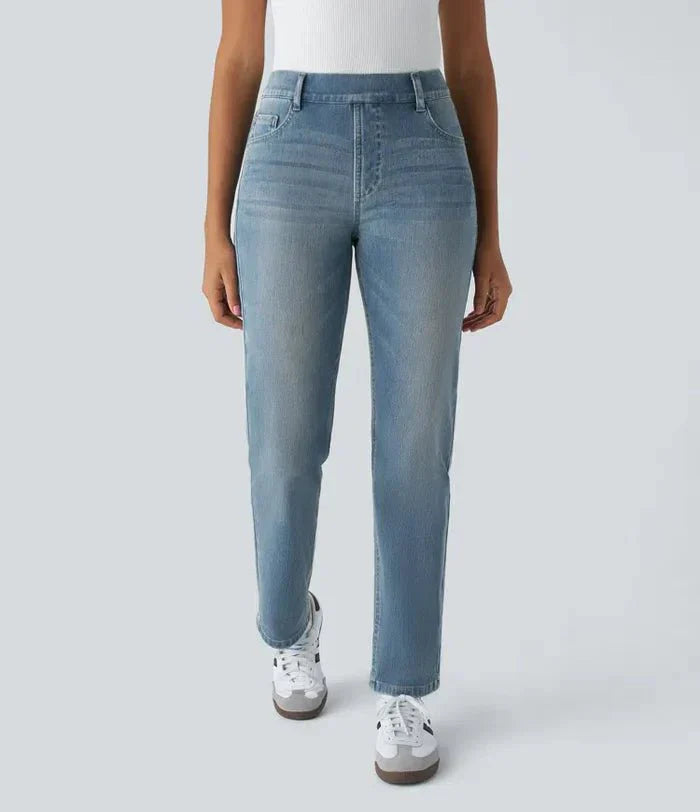 ComfortFit - Elastické a pohodlné kalhoty s vysokým pasem