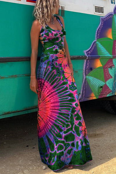Eliska – Maxi šaty s tie-dye efektem
