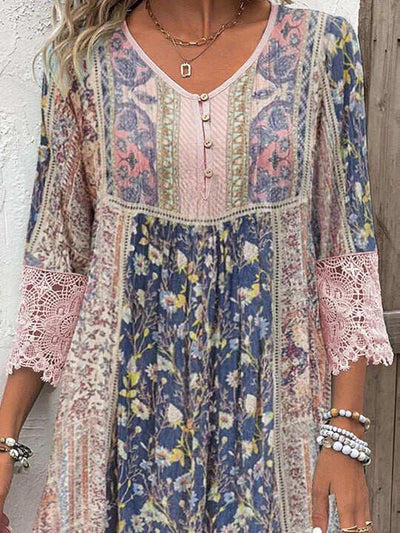 Mirabel | Boho Šaty s Krajkovými Detaily