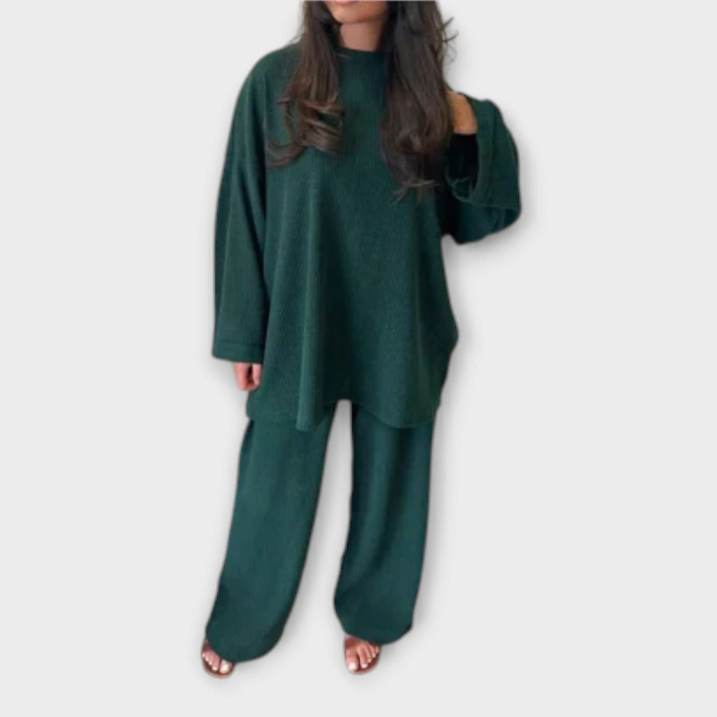 Oversized set - Žebrovaný styl